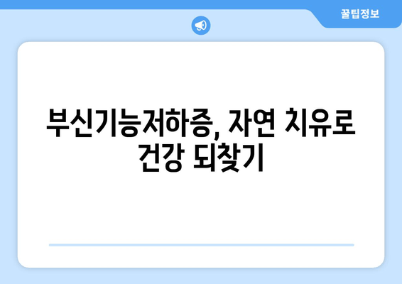 부신기능저하증 피로, 이렇게 이겨내세요! | 부신기능저하증, 피로회복, 자연치유, 건강 관리