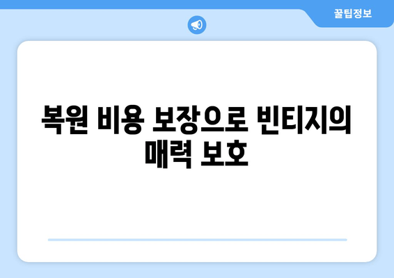 복원 비용 보장으로 빈티지의 매력 보호