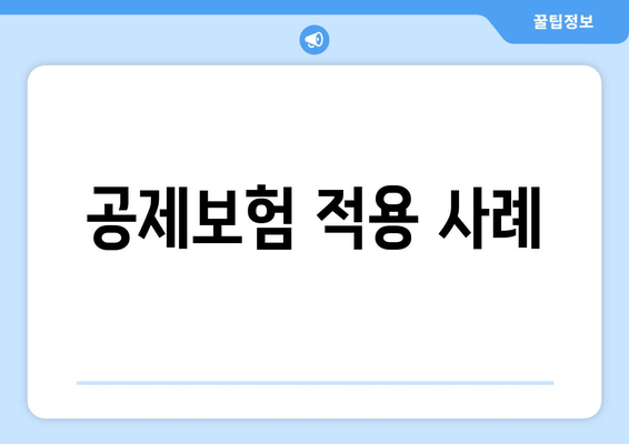 공제보험 적용 사례