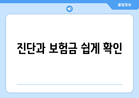 진단과 보험금 쉽게 확인