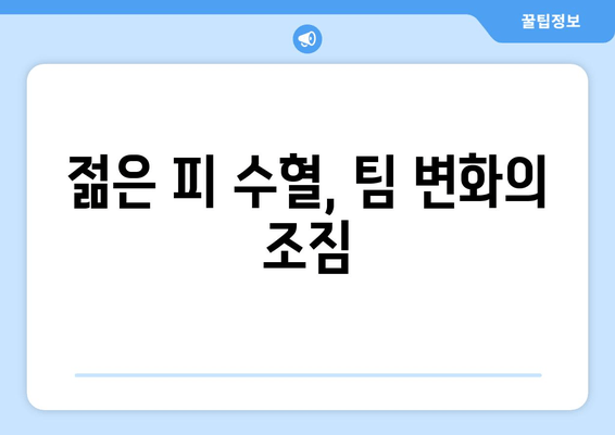 젊은 피 수혈, 팀 변화의 조짐