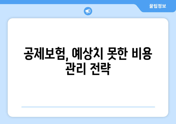 공제보험, 예상치 못한 비용 관리 전략