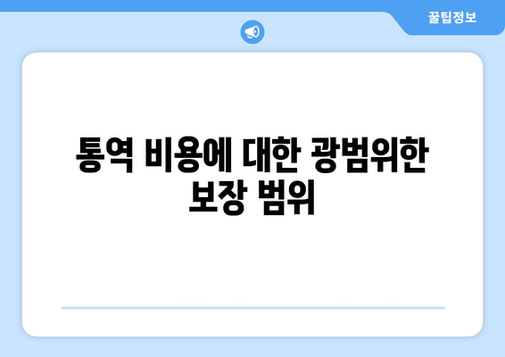 통역 비용에 대한 광범위한 보장 범위