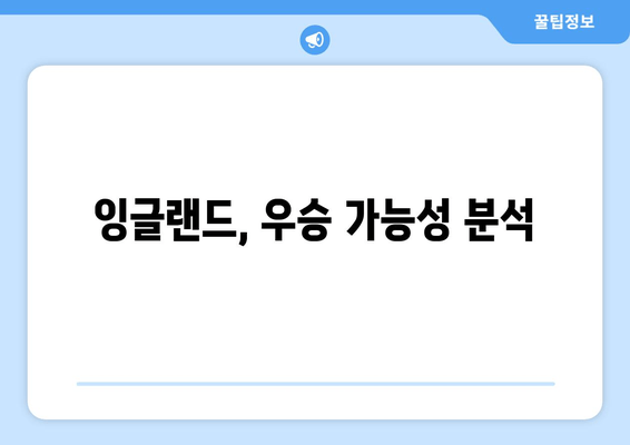 잉글랜드, 우승 가능성 분석