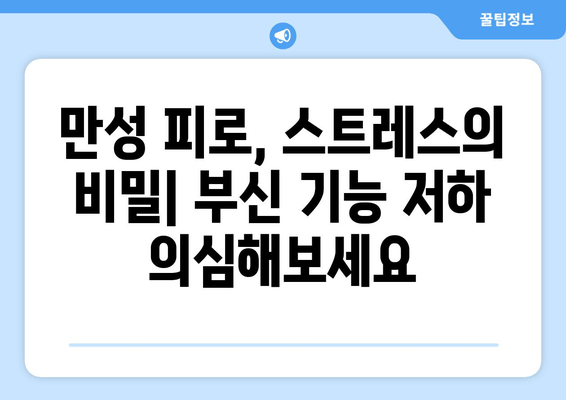 부신 피로 증상, 당신의 몸이 보내는 경고 신호 9가지 | 부신 기능 저하, 스트레스, 피로, 건강