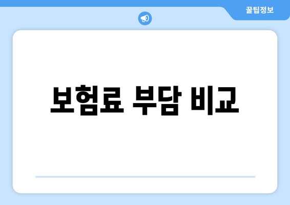 보험료 부담 비교