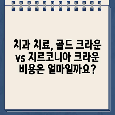 골드 크라운 vs 지르코니아 크라운| 나에게 맞는 크라운은? | 치과, 보철, 비용, 장단점 비교