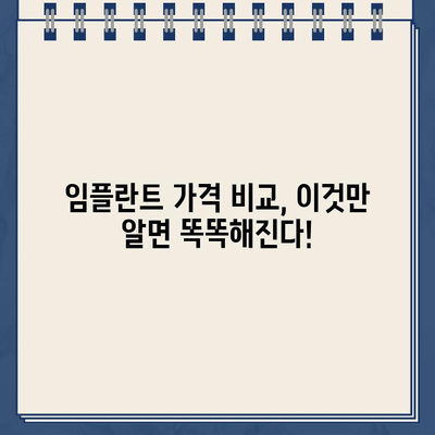 임플란트 가격, 이것만 알면 똑똑하게 비교할 수 있다! | 임플란트 가격 책정, 비용, 영향 요인, 팁