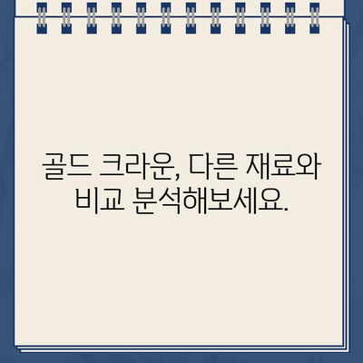 골드 크라운 견적 비교| 비용 절감을 위한 실질적인 가이드 | 치과, 임플란트, 치아, 보험