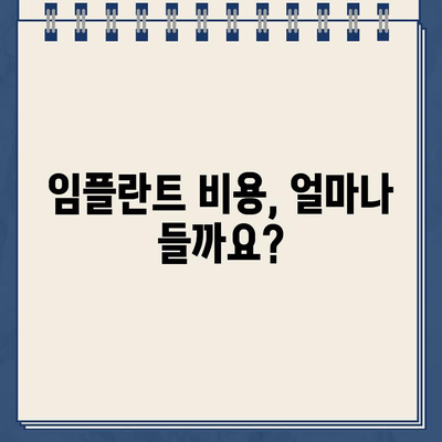 부러진 금니, 임플란트 비용 궁금하신가요? | 가격 정보 & 치료 과정 상세 안내