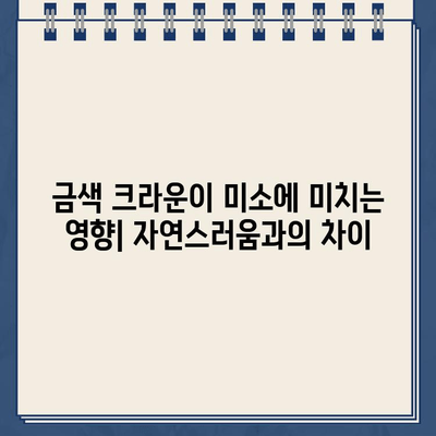 골드 크라운 임플란트의 미적 단점| 미소 미학에 미치는 영향 | 치아 미백, 심미 치과, 자연스러운 미소