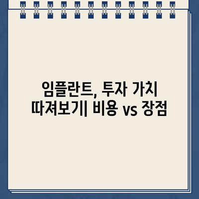 치아 보험, 임플란트 투자 가치 제대로 따져보기| 나에게 맞는 선택은? | 임플란트 비용, 보험 분석, 투자 가치 평가