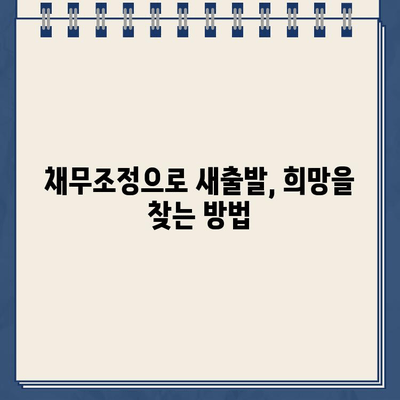 자영업자 대환대출보다 유리한? 채무조정 신청 방법 비교분석 | 부채 해결, 신용회복, 개인회생