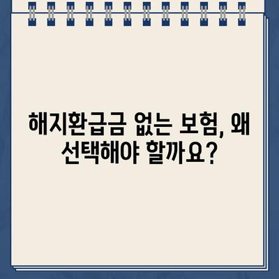 해지환급금 미지급형 보험 추천| 나에게 맞는 보험 찾기 | 보장 분석, 장단점 비교, 추천 가이드