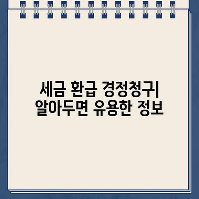 세금환급 경정청구 환급금 조회 안내| 간편하게 내 돈 찾기 | 세금 환급, 경정 청구, 환급금 조회, 국세청