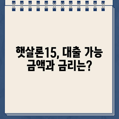 우리은행 햇살론15 대출 자격 조건 완벽 가이드| 지원 범위 & 대출 가능 여부 확인 | 햇살론15, 서민금융, 저금리 대출