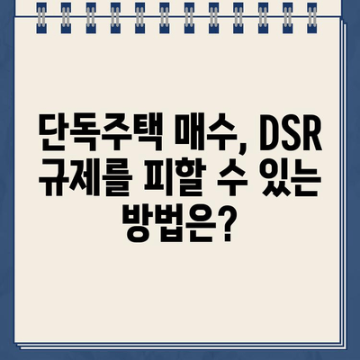 DSR 40% 초과 대출, 단독점은 어떻게? | DSR, 부동산, 대출 규제, 주택담보대출, 금융