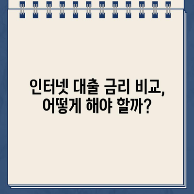 인터넷 대출 신청 전 꼭 알아야 할 최저 금리 정보| 비교분석 & 전문가 추천 | 대출, 금리 비교, 저금리 대출, 인터넷 대출, 신청 가이드