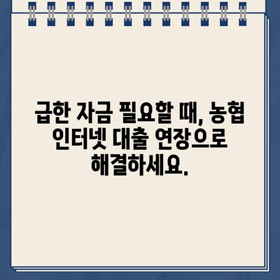 농협 비대면 인터넷 대출 기한 연기, 간편하게 신청하세요! | 농협, 대출, 연기, 신청, 안내