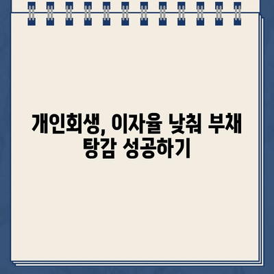 개인회생대출 이자율 낮추는 꿀팁 | 부채 탕감, 성공적인 개인회생