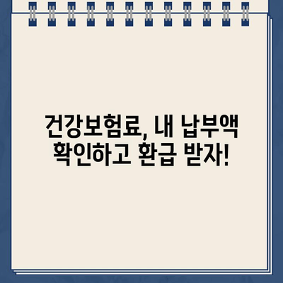 건강보험료 환급금 받는 방법| 안전한 가입 & 환급 신청 가이드 | 건강보험, 환급금, 보험료, 가입