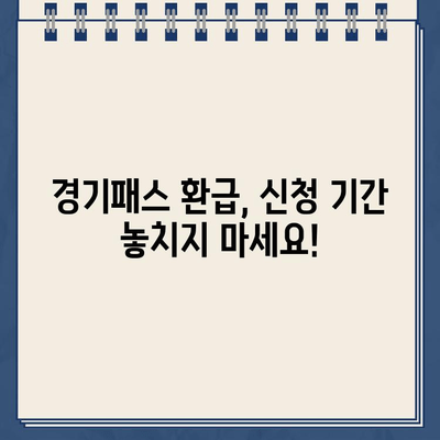 경기패스 환급, 지금 바로 신청하세요! | 경기패스 환급 방법, 홈페이지 바로가기, 환급 신청