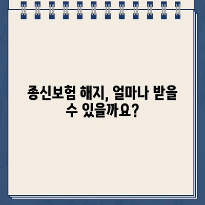 종신 보험 해지, 환급금으로 손실 줄이기| 해지 시 받는 돈, 얼마나 되는지 알아보세요! | 종신보험 해지, 해지환급금, 환급금 계산