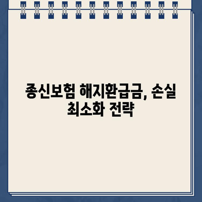 종신 보험 해지, 환급금으로 손실 줄이기| 해지 시 받는 돈, 얼마나 되는지 알아보세요! | 종신보험 해지, 해지환급금, 환급금 계산