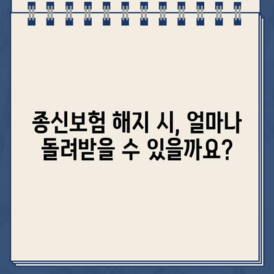 종신보험 해지, 환급금 받는 이유 알아보기 | 종신보험 해지, 해지환급금, 보험 해지, 보험 환급