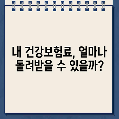 건강보험료 환급금 확인하고 나에게 맞는 보험료 구성하기 | 건강보험, 환급금, 보험료 계산, 절세 팁