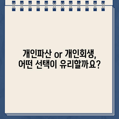 빚 때문에 힘드신가요? 개인파산 vs 개인회생, 나에게 맞는 선택은? |  대출 상환, 파산, 회생, 법률 정보, 재무 상담