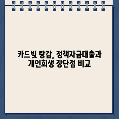 개인사업자 카드빚 탕감, 정책자금대출과 개인회생으로 가능할까요? | 카드빚 해결, 개인회생, 정책자금대출