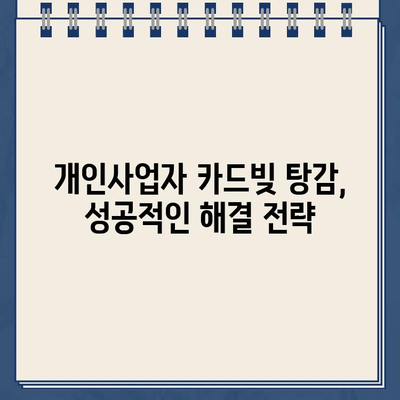 개인사업자 카드빚 탕감, 정책자금대출과 개인회생으로 가능할까요? | 카드빚 해결, 개인회생, 정책자금대출