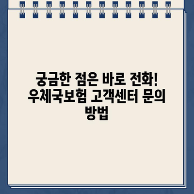 우체국보험 고객센터 전화번호 확인| 빠르고 간편하게 문의하세요! | 우체국보험, 고객센터, 전화번호, 문의, 상담