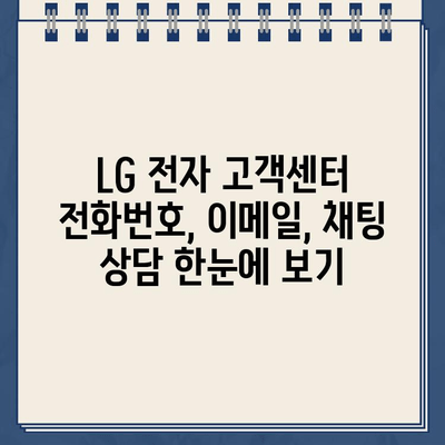 LG 전자 고객센터 연락처 찾기| 전화번호, 이메일, 채팅 상담 | LG 전자, 고객 지원, AS, 문의