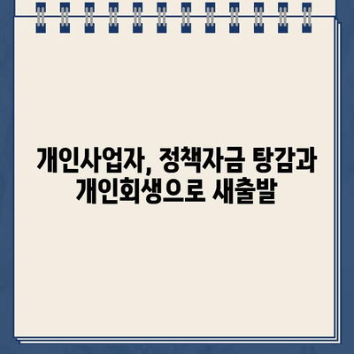 정책자금대출 탕감, 개인사업자 개인회생으로 새출발 가능할까요? | 정책자금, 탕감, 개인회생, 사업자, 재기