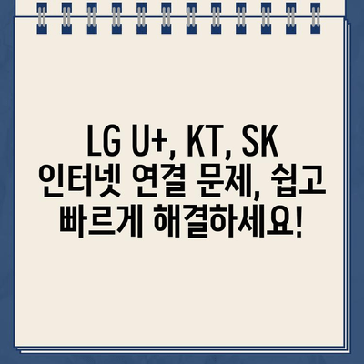 LG U+, KT, SK 인터넷 연결 문제 해결| 고객센터 전화번호 & 빠른 해결 팁 | 인터넷 연결 오류, 통신 장애, 고객 지원