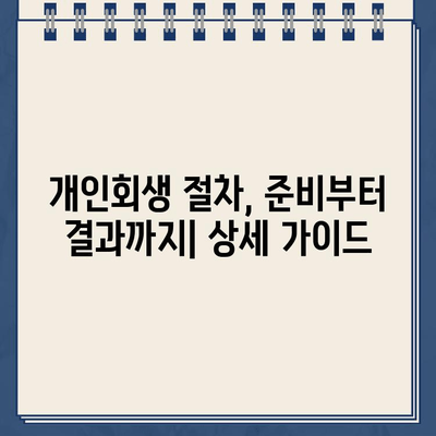 개인사업자 개인회생| 대환대출과 채무 조정 성공 전략 | 사례 분석, 절차, 준비