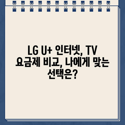 LG U+ 티비 인터넷 고객센터 전화번호| 설치부터 요금제 비교까지 완벽 가이드 | LG U+ 인터넷, TV, 고객센터, 설치, 요금제, 비교