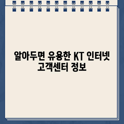 KT 인터넷 고객센터 전화번호 & 상담, 고민 해결 가이드 | 통신 장애, 요금, 계약, 해지