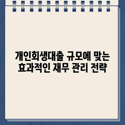 개인회생대출 규모에 맞는 효과적인 재무 관리 전략 | 개인회생, 재무 설계, 부채 관리, 소비 습관