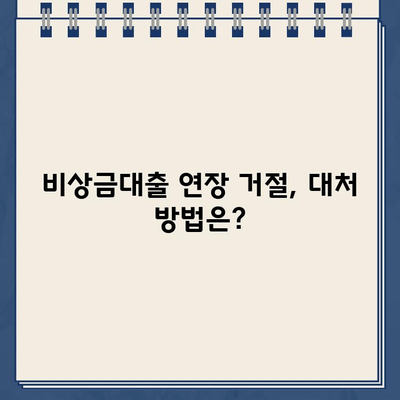 토스·카카오뱅크·하나은행 비상금대출 연장 거절, 이유 확인하고 대처하기 | 비상금대출 연장 거절, 대출 연장 방법, 대출 거절 사유