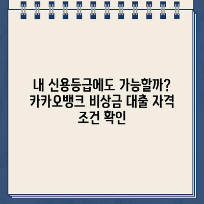 카카오뱅크 비상금 대출 후기| 실제 이용자 경험과 신뢰성 검증 | 비상금, 소액대출, 후기, 신용대출