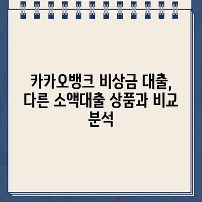 카카오뱅크 비상금 대출 후기| 실제 이용자 경험과 신뢰성 검증 | 비상금, 소액대출, 후기, 신용대출