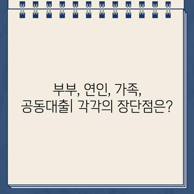 카카오뱅크 주택담보대출 공동 신청, 장점과 단점 비교 분석 | 부부, 연인, 가족, 공동대출, 금리, 한도, 주택담보대출