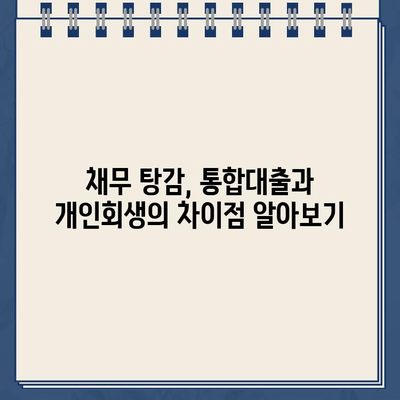 직장인 채무 통합대출 vs 개인회생 변제율 비교| 나에게 맞는 선택은? | 채무 해결, 재정 상황, 신용 관리