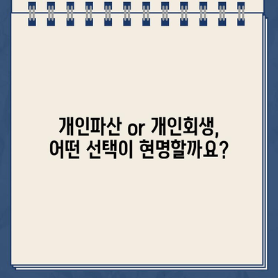 빚 때문에 힘드신가요? 개인파산 vs 개인회생, 나에게 맞는 선택은? |  합리적인 대출 상환 방법, 파산/회생 신청 자격 및 절차