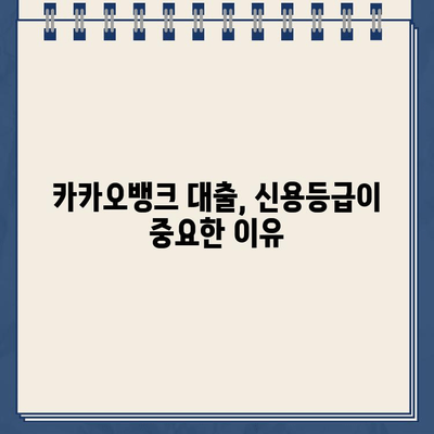 카카오뱅크 대출 신청, 신용등급이 좌우한다! | 점수 관리 가이드 & 성공 전략