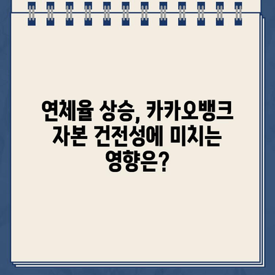 카카오뱅크 연체율 상승, 자본 건전성에 빨간불? | 심층 분석 및 전망