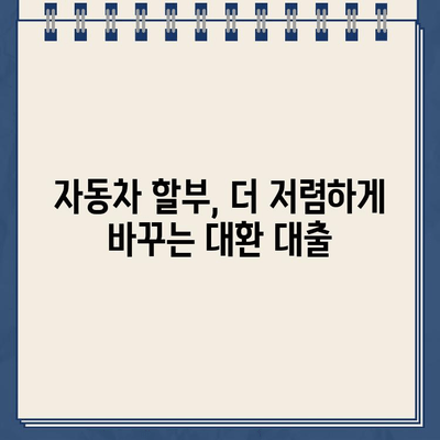 차량담보대출 필수 조건| 할부 추가, 대환 조회 방법 & 성공적인 대출 전략 | 차량담보, 대출 조건, 대환 대출, 금리 비교